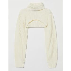 Cream turtleneck bolero